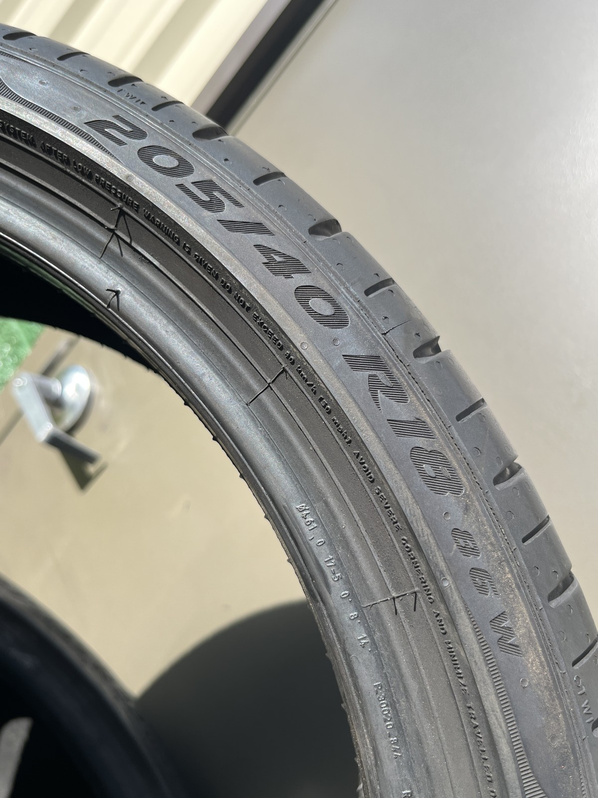 1 Pirelli P Zero PZ4 Run Flat ★ BMW 205/40R18 86W DOT.0124 5.75/32 NO Patch