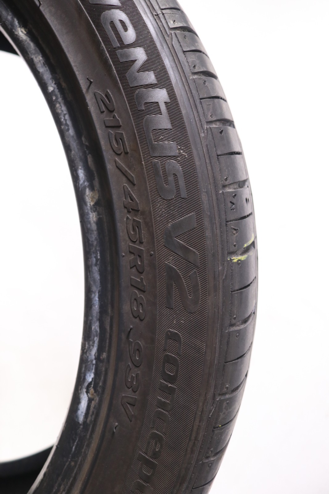 Set of 4 Used 215/45R18 Hankook Ventus V2 concept2 – 93V – 8/32 No Repairs