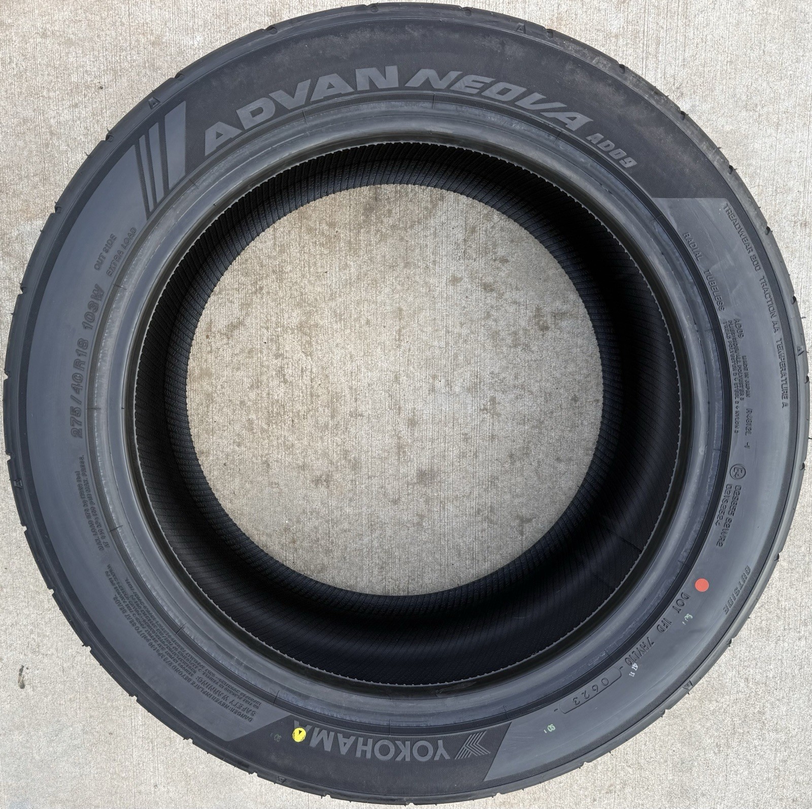 TWO BRAND NEW 275/40R18 103W Yokohama ADVAN NEOVA AD09 Tires Like Michelin Cup 2
