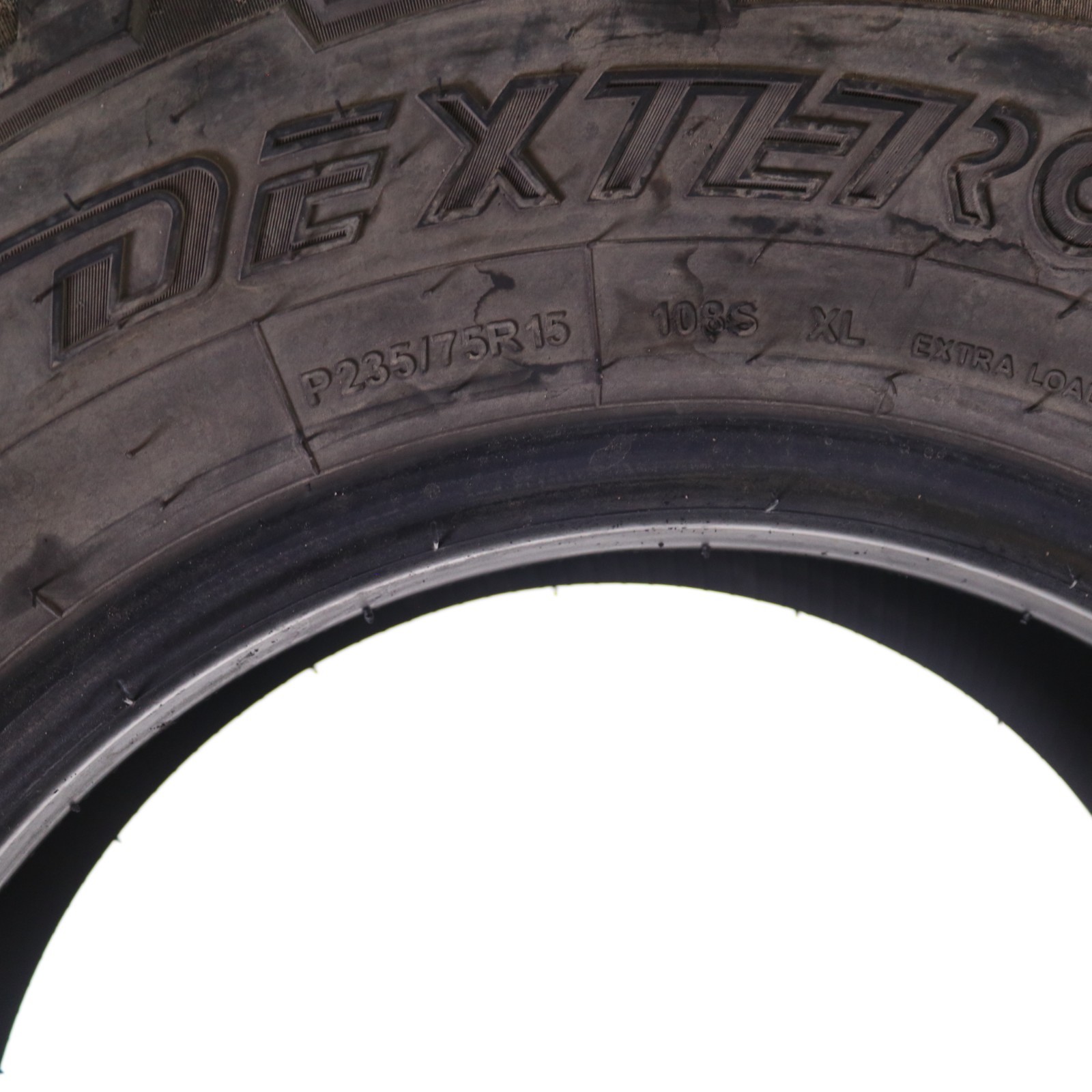Set of 2 Used 235/75R15 Dextero All Terrain DAT1 – 108S – 8.5-9.5/32