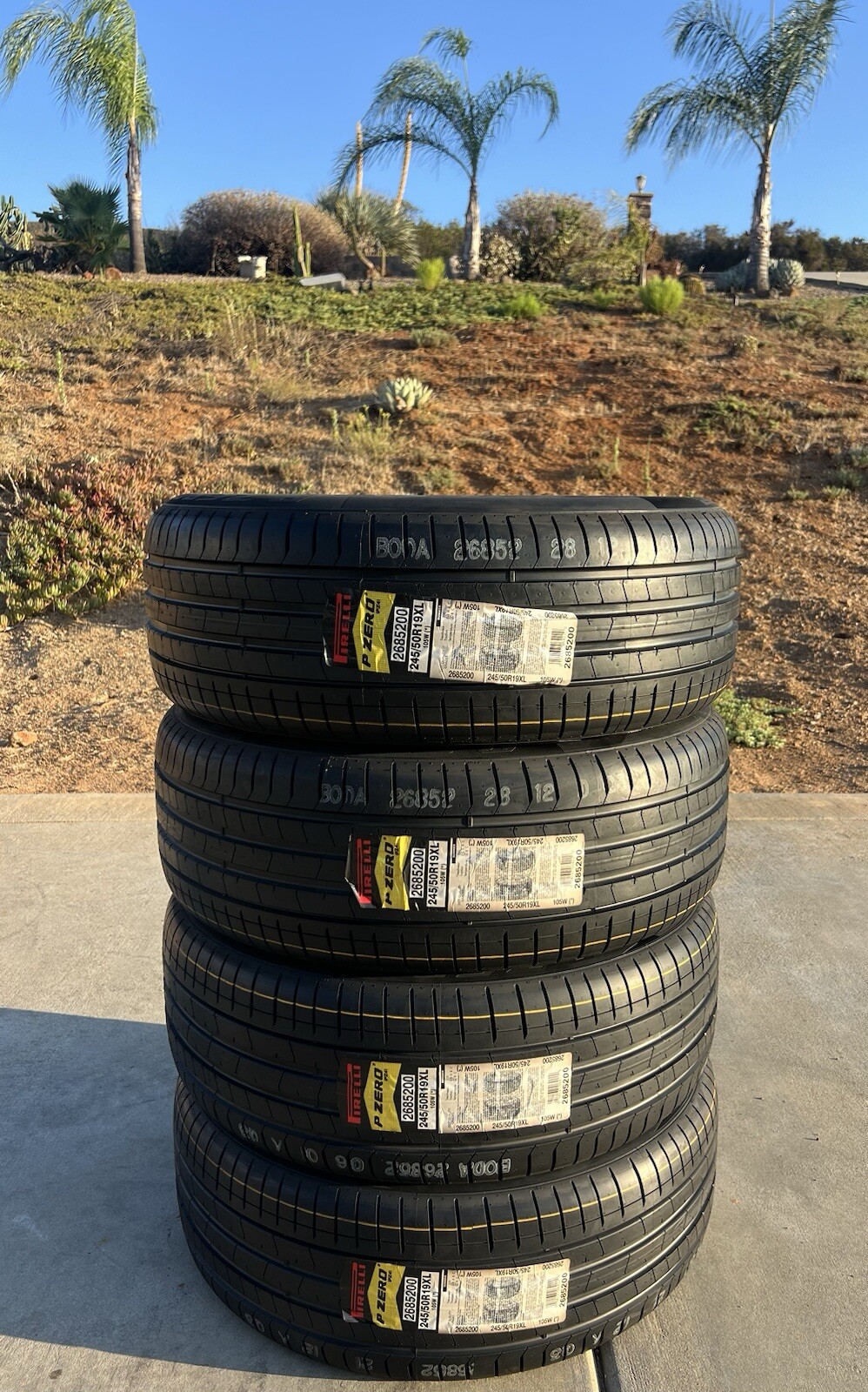 Set of FOUR BRAND NEW 245/50R19 Pirelli P Zero PZ4 Luxury Tires 2455019
