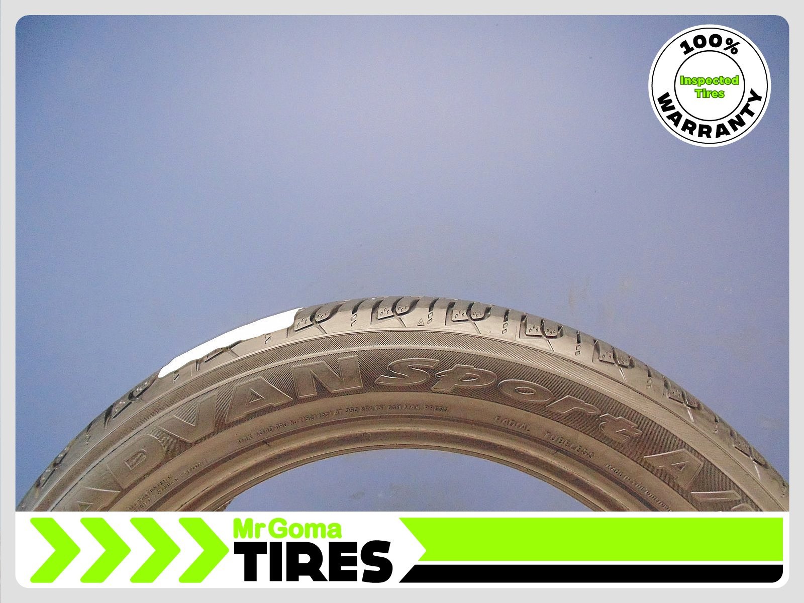1 YOKOHAMA ADVAN SPORT A/S + 225/50R18 USED TIRE 9.6/32 TREAD 225/50/18 2255018