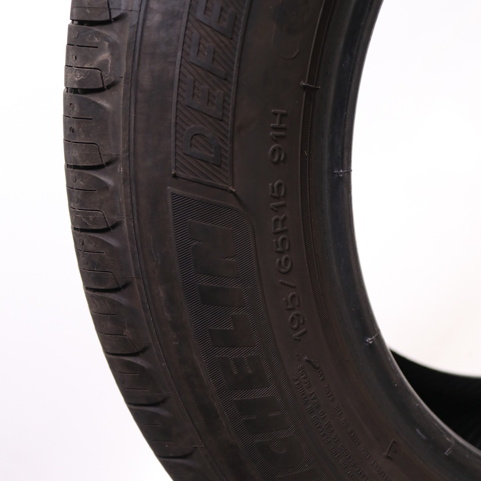 Set of 4 Used 195/65R15 Michelin Defender T+H – 91H – 8-9/32