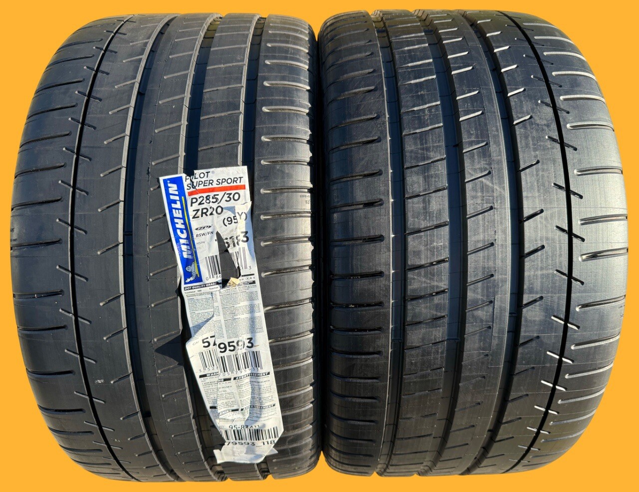 TWO BRAND NEW 285/30ZR20 (95Y) Michelin Pilot Super Sport ZP Run Flat Tires