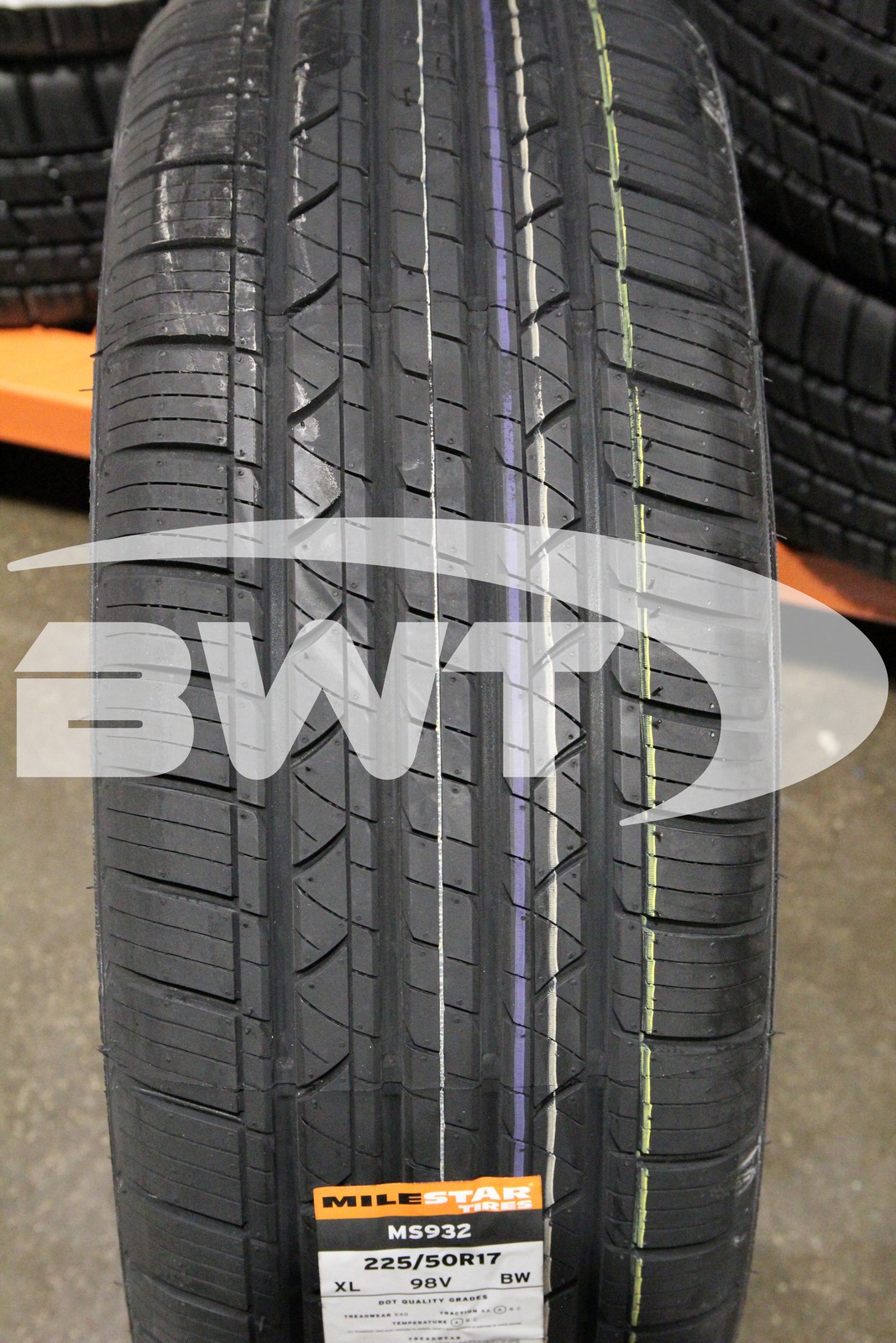 2 New Milestar MS932 98V 50K-Mile All Season Tires 2255017 225/50-17 225/50R17