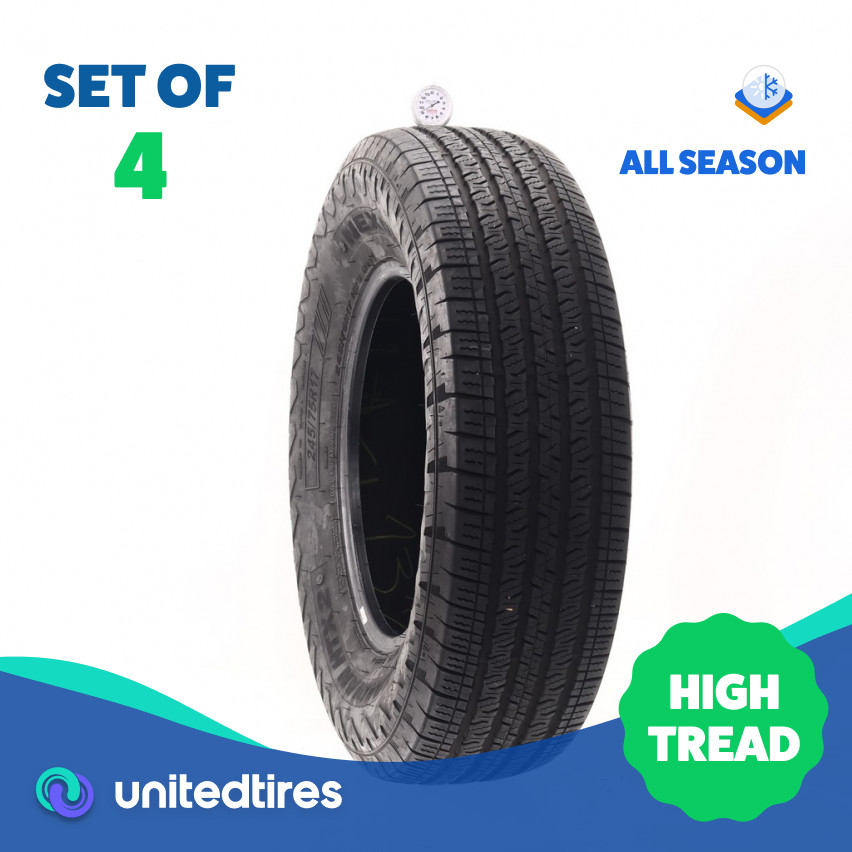 Set of (4) Used 245/75R17 Nexen Roadian HTX 2 RH51 112S – 9-9.5/32