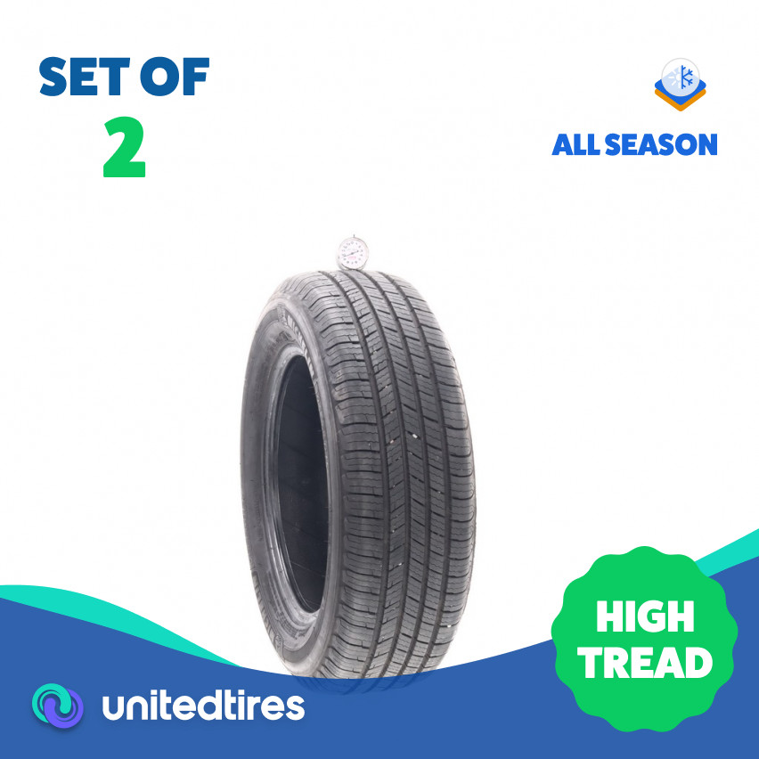 Set of (2) Used 195/65R15 Michelin Defender T+H 91H – 9.5/32