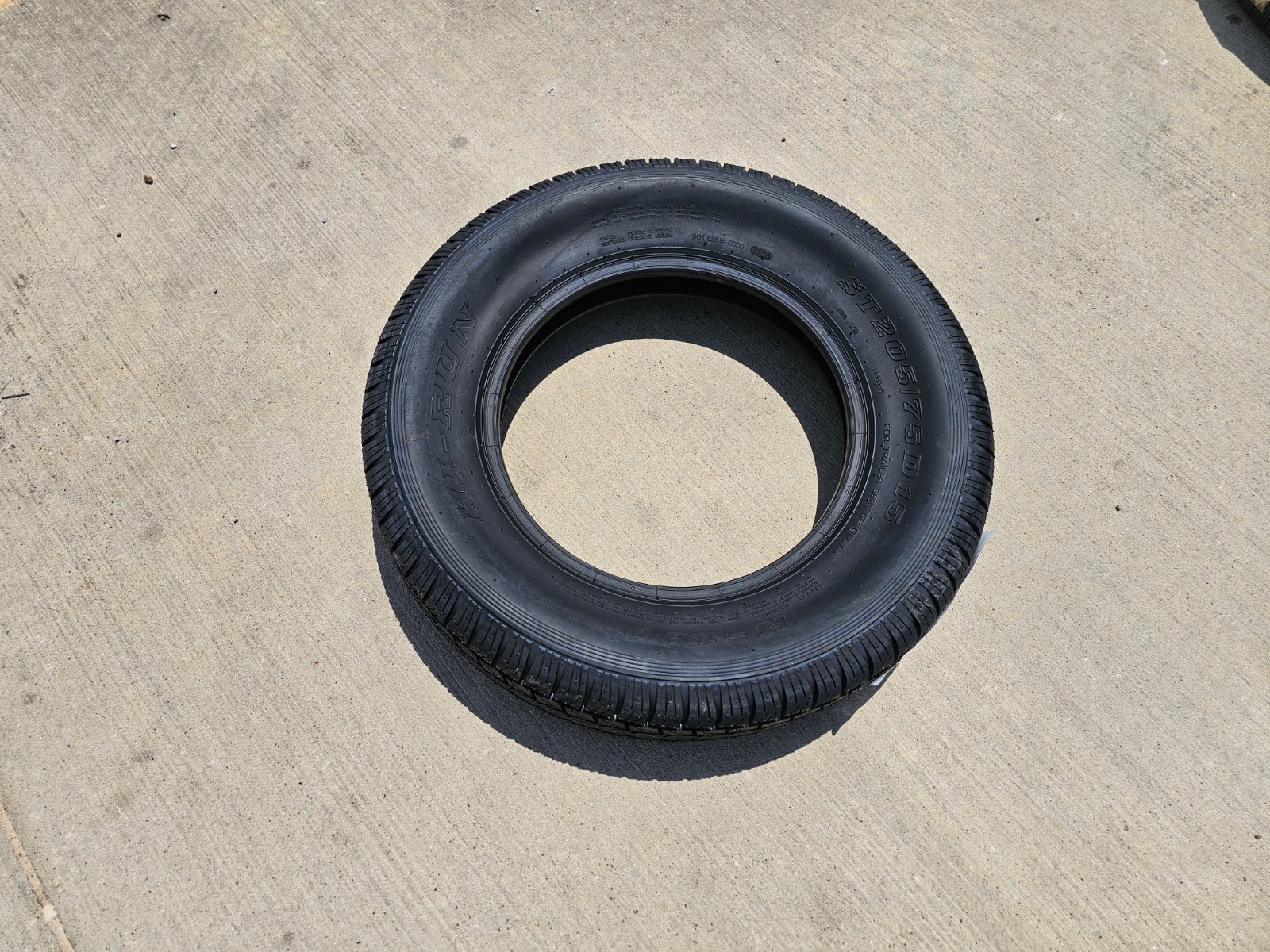 (1) 205/75/15 HI-RUN H-180 tire ST 205/75R15 LT 6 ply LR C 101M trailer NEW