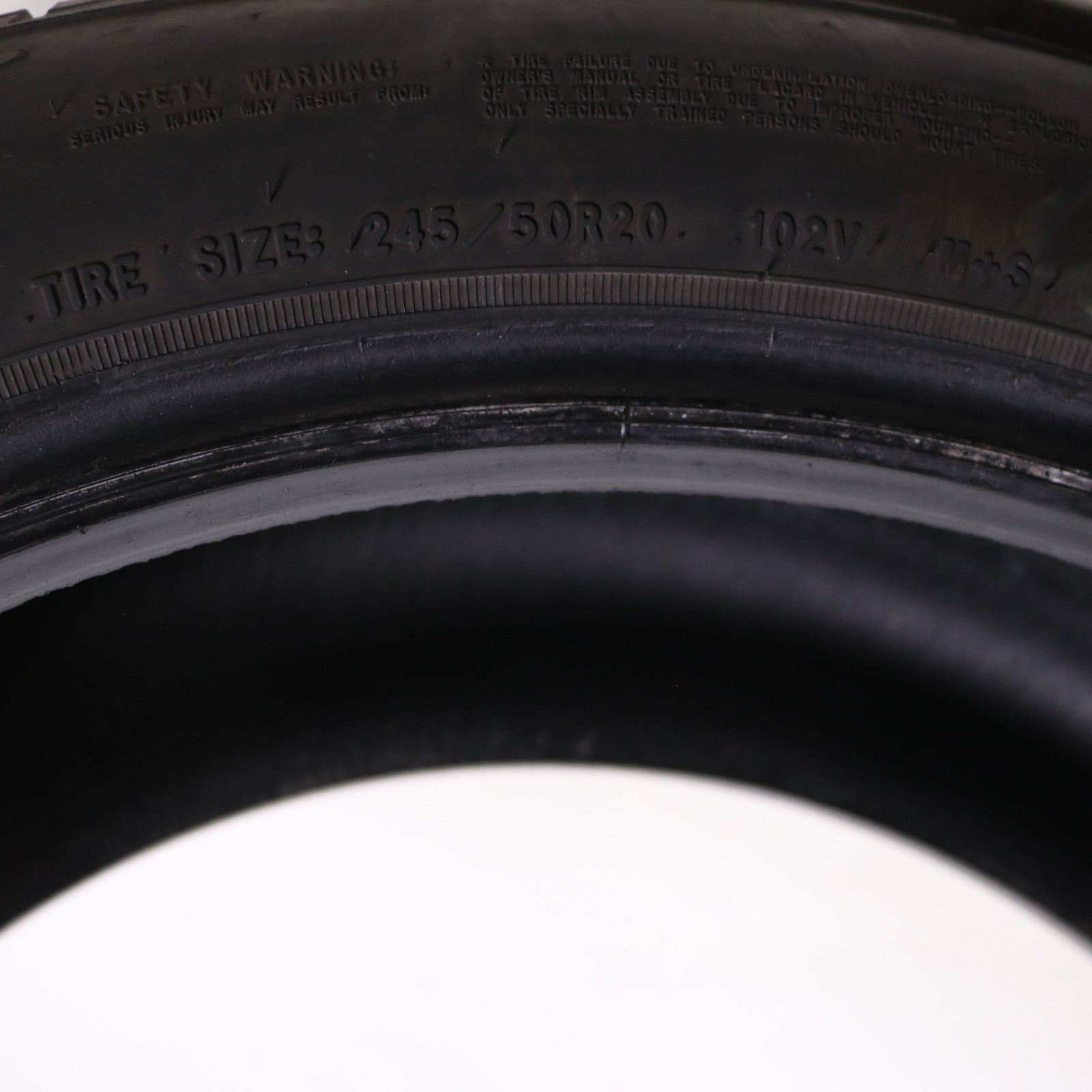 Set of 4 Used 245/50R20 Goodyear Assurance MaxLife – 102V 9.5-10.5/32 No Repairs