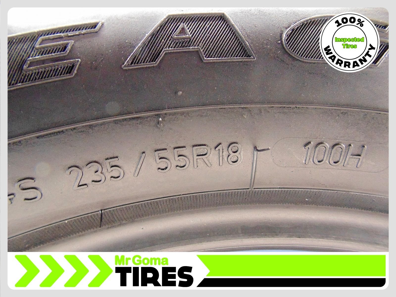 2 GOODYEAR EAGLE SPORT A/S AO AUDI 235/55R18 USED TIRE 8.7/32 TREAD 100H 2355518