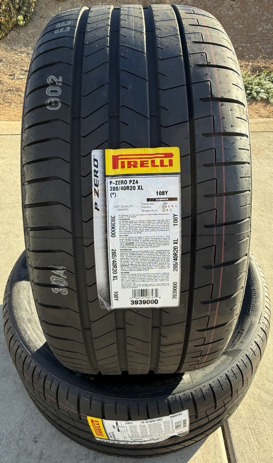 Set of TWO BRAND NEW 285/40R20 108Y Pirelli P Zero PZ4 Star ★ BMW Tires 2854020