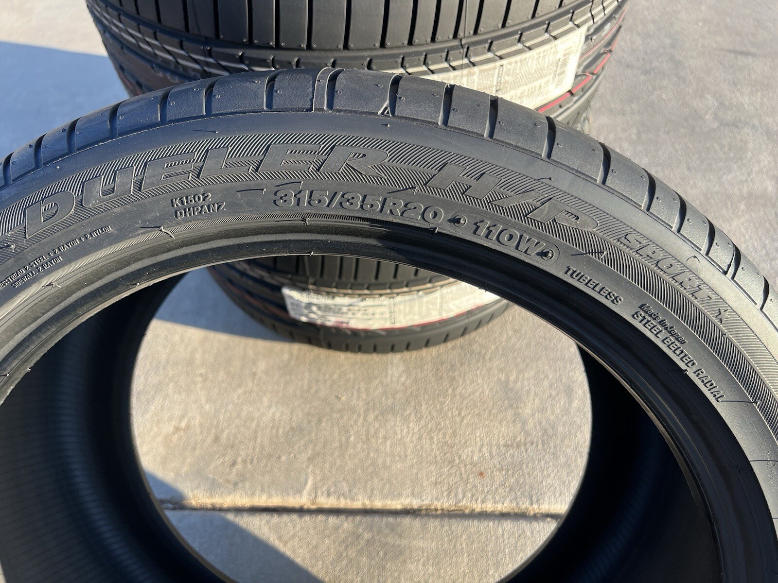 ONE NEW 315/35R20 110W Bridgestone Dueler H/P HP Sport RFT Run Flat BMW Tire
