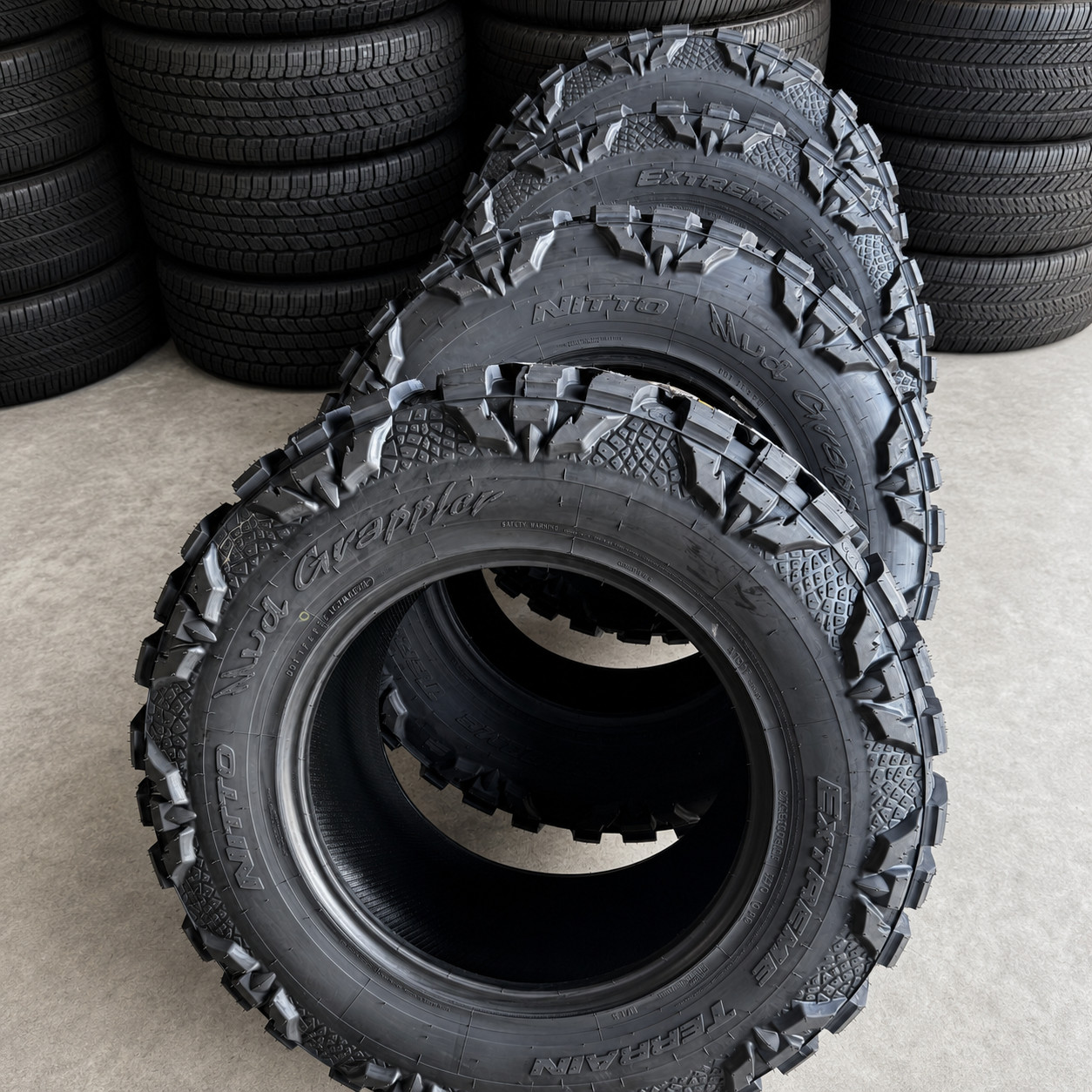 37X13.50R20 Nitto Mud Grappler M/T NEW Tires 127Q Load E Set of 4