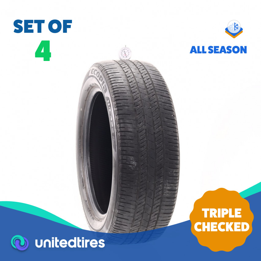 Set of (4) Used 225/55R18 Bridgestone Ecopia H/L 422 Plus 97H – 6-7.5/32