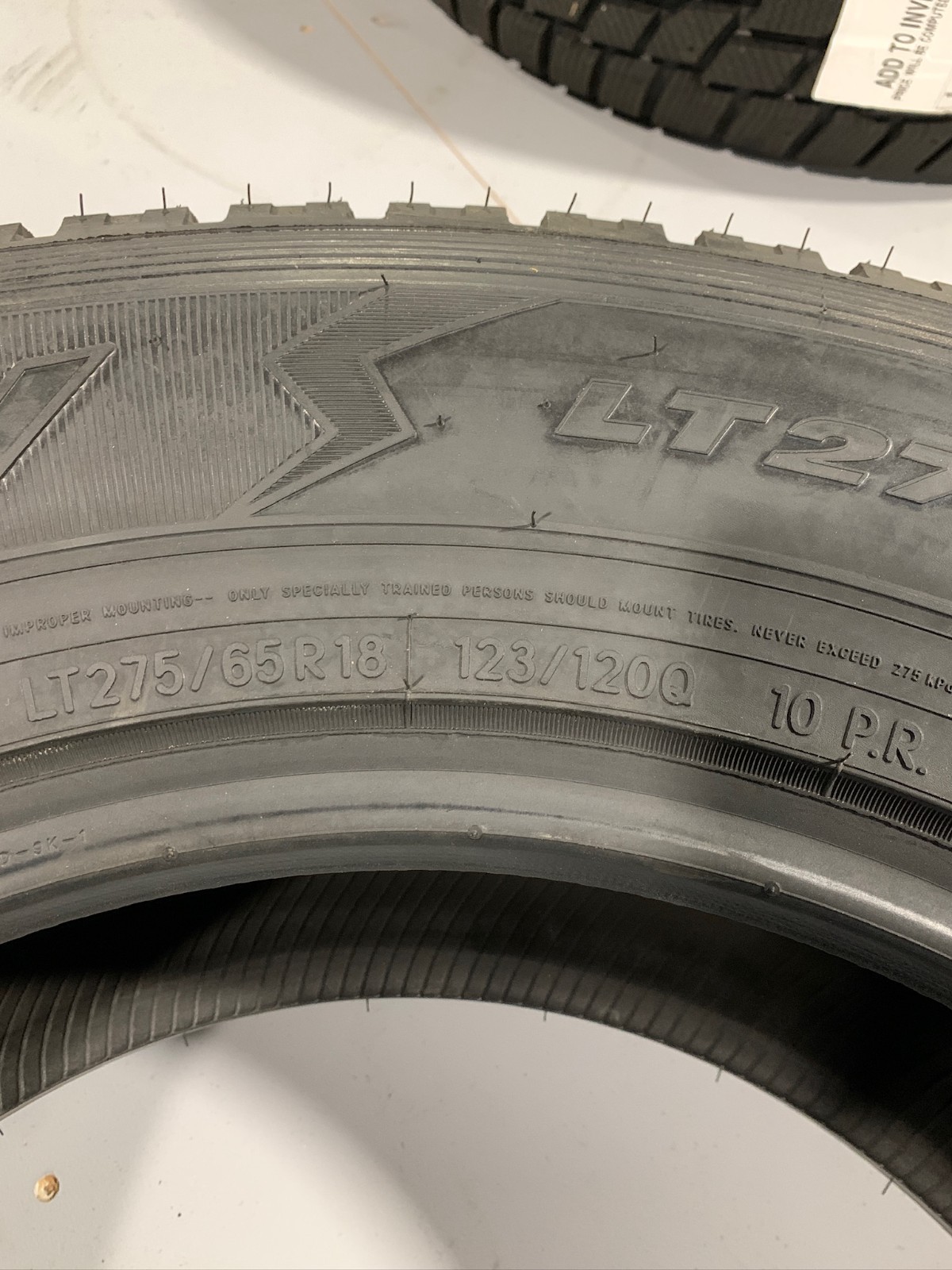 1 Aged LT 275 65 18 LRE 10 Ply Toyo Open Country Winter WLT1 Snow Tire