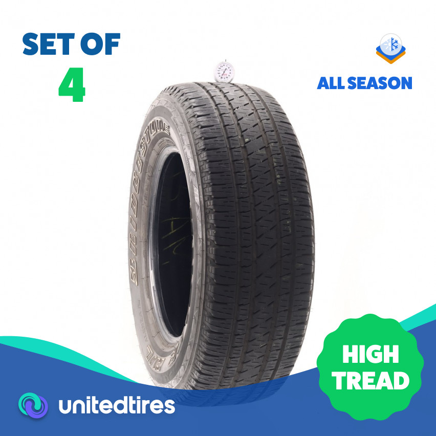 Set of (4) Used 265/65R17 Bridgestone Dueler H/L Alenza Plus 110T – 8-10/32