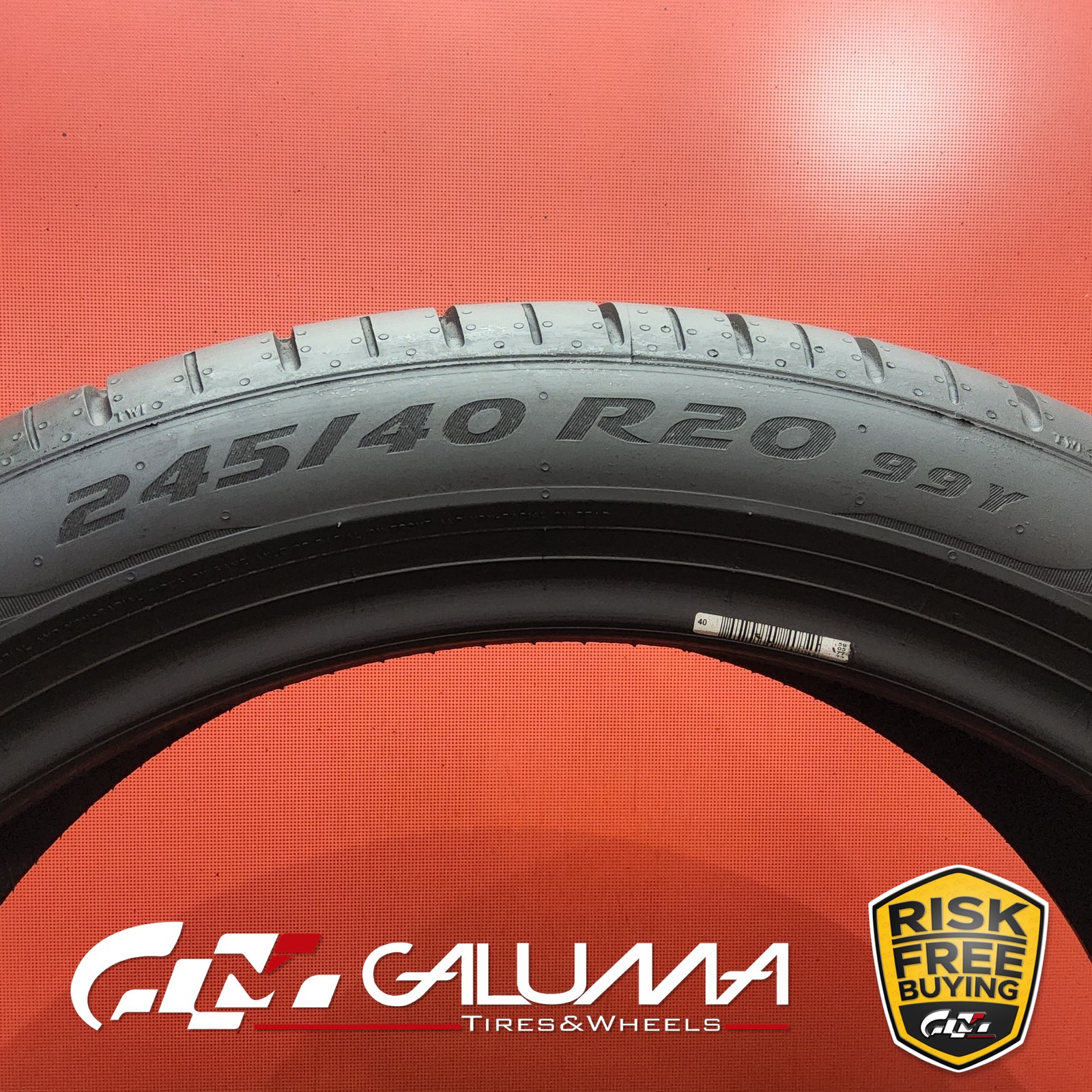 Set of 2 Tires LikeNEW Pirelli P-Zero (PZ4) ★MO XL 245/40R20 No Repairs #95907
