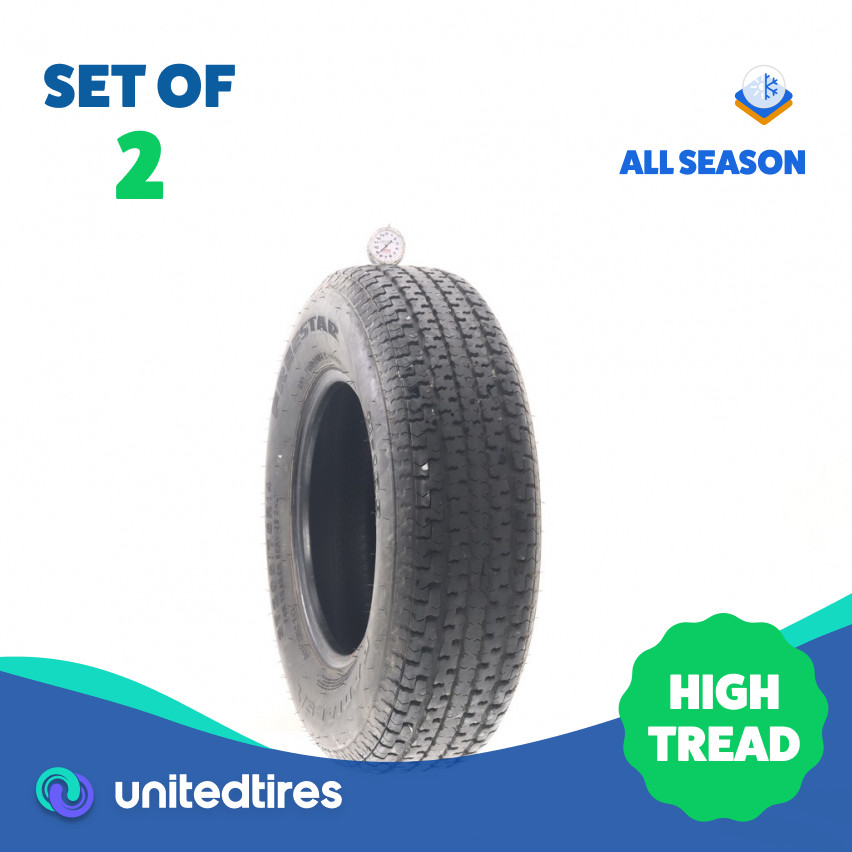 Set of (2) Used ST 205/75R14 Freestar M108 Radial ST 100/96J – 8.5/32
