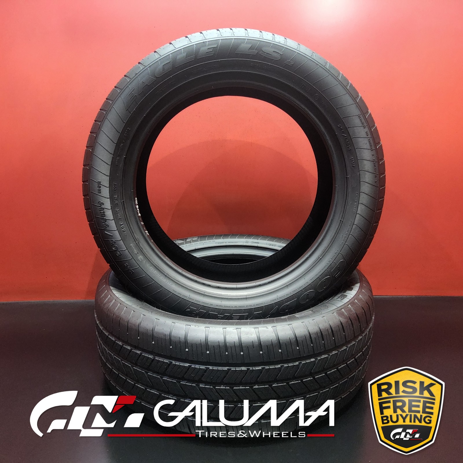 Set of 2 Tires LikeNEW Goodyear Eagle LS2 XL 265/50/19 R19 110H No Repairs 96304