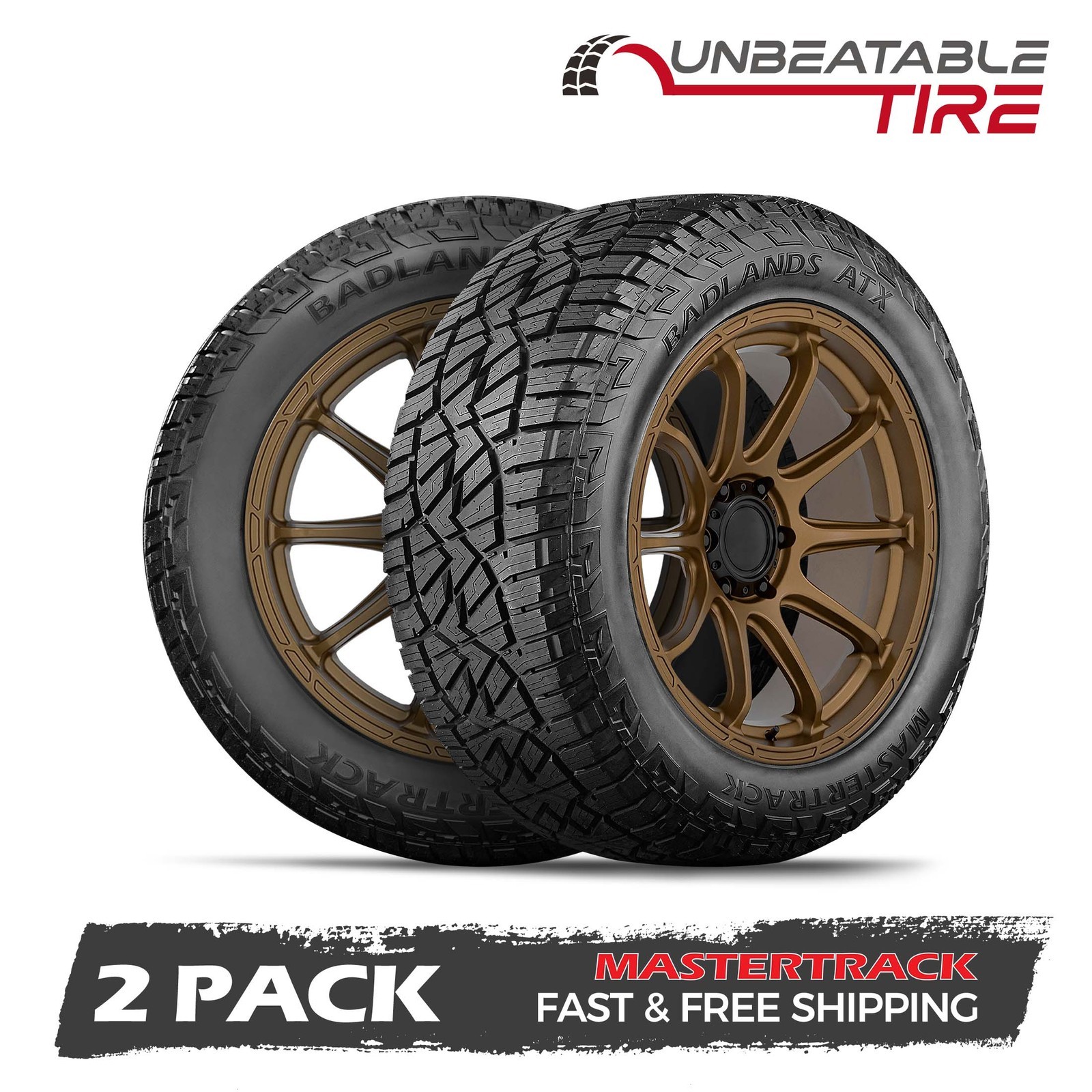 Set of 2 Mastertrack BADLANDS ATX 235/60R17 102H 3PMSF All Terrain SUV Tires