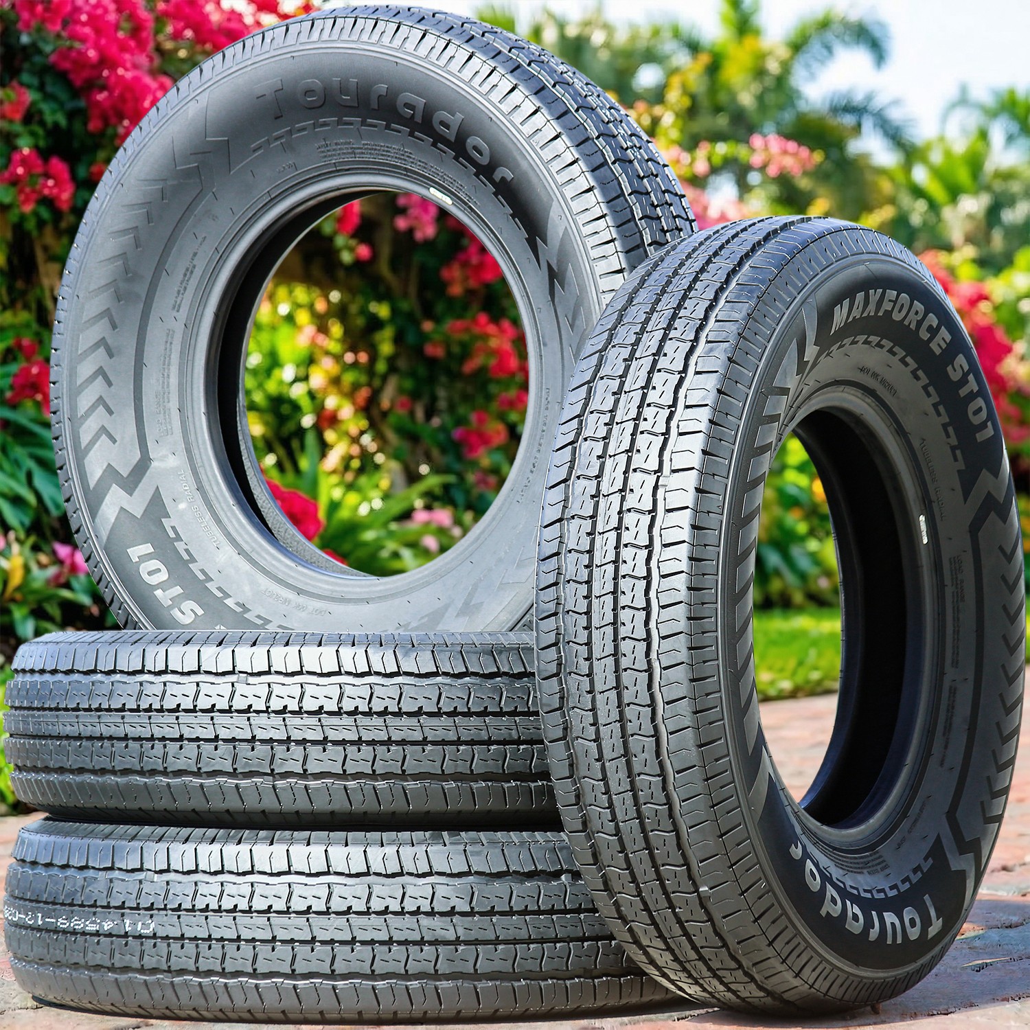 4 Tires Tourador MaxForce ST01 Semi-Steel ST 235/80R16 Load F 12 Ply Trailer