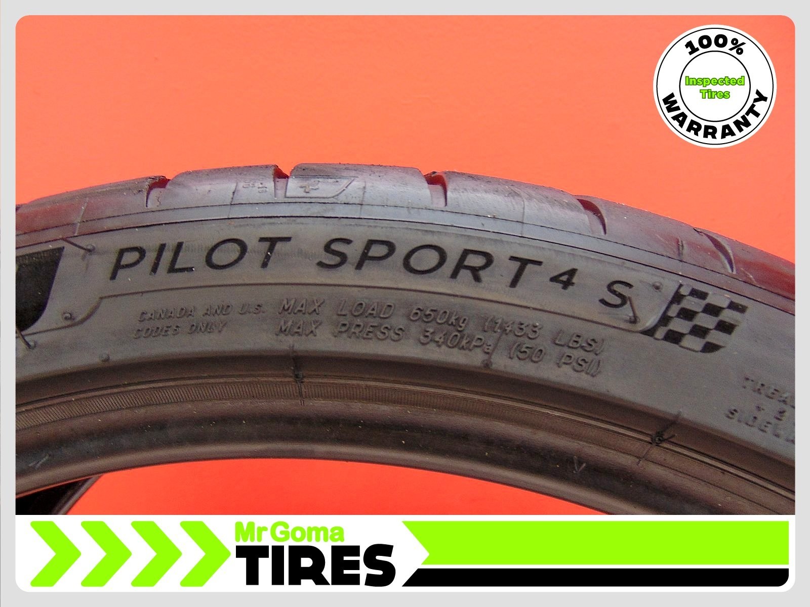 1 MICHELIN PILOT SPORT 4S T2 ACOUSTIC XL 245/35ZR19 USED TIRES 7.5/32 TREAD 93Y