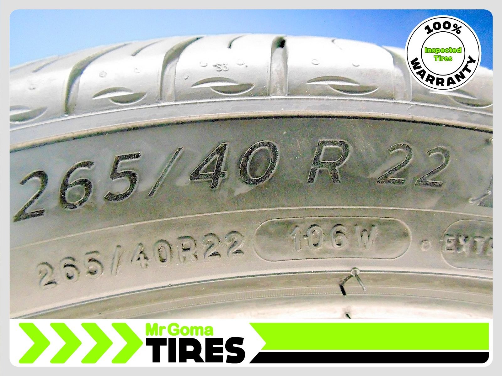1 MICHELIN PRIMACY TOUR A/S GEO DT XL 265/40R22 USED TIRE 7.3/32 TRAED 2654022
