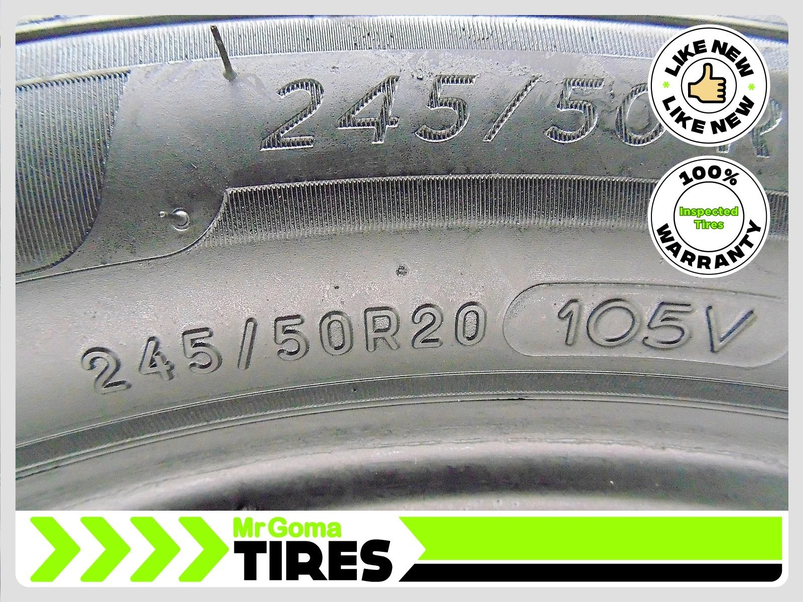 1 MICHELIN CROSSCLIMATE 2 A/W XL 245/50R20 USED TIRE 9.6/32 TREAD 2455020