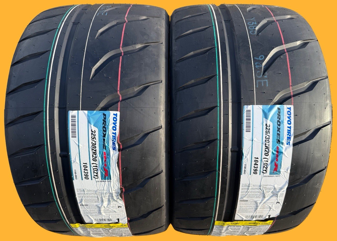 TWO BRAND NEW 325/30ZR20 (102Y) Toyo R888R Streetable Track & Competition Tires