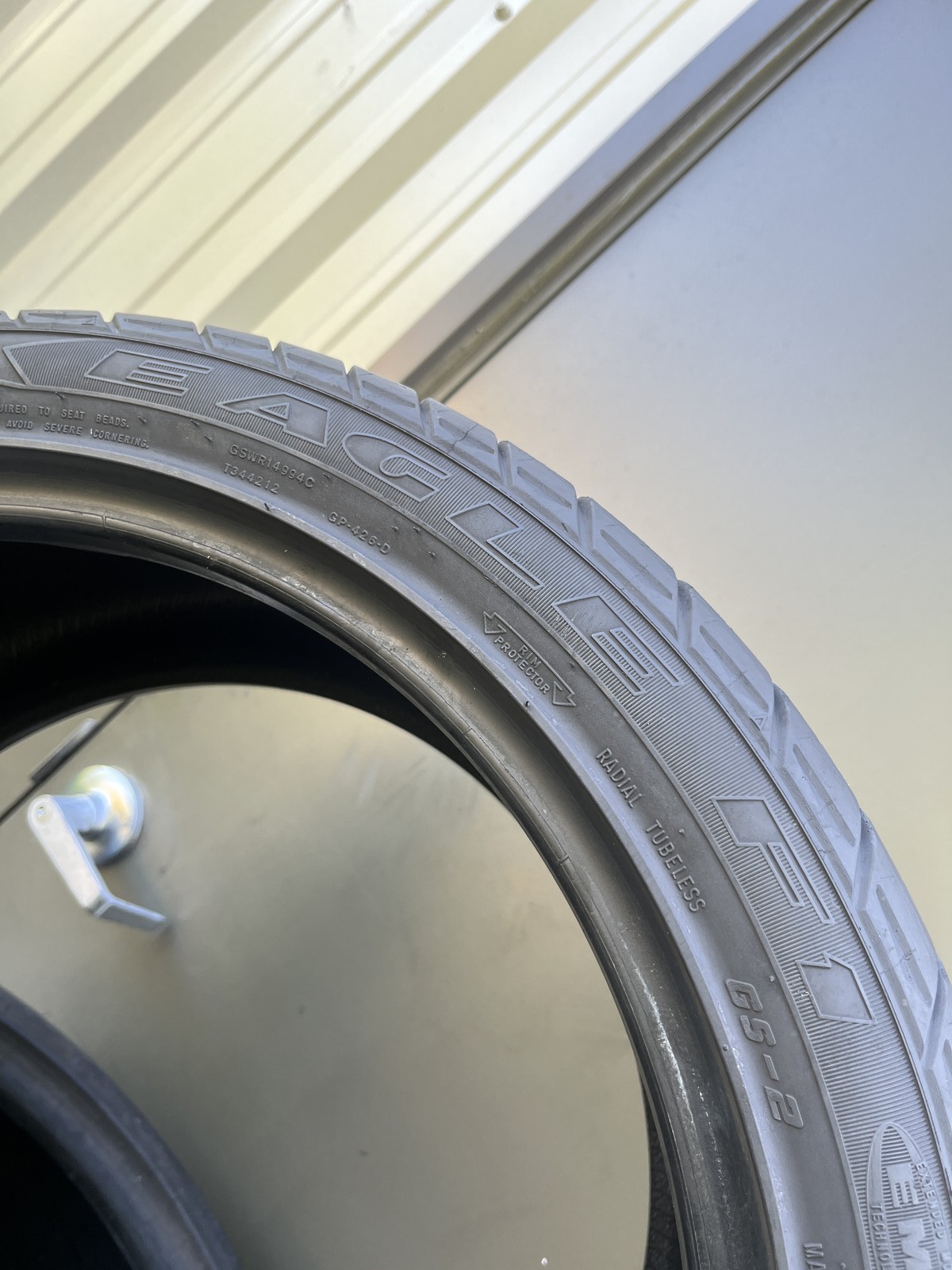 1 Tire Goodyear Eagle F1 GS-2 EMT TPC 285/35ZR19 90Y DOT.1415 7/32 NO Patch