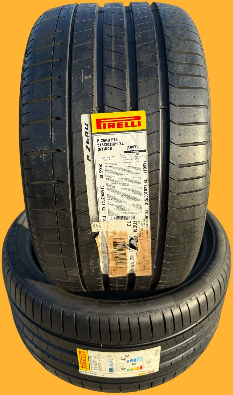 Set of TWO BRAND NEW 315/30ZR21 (105Y) Pirelli P Zero PZ4 Sport PNCS Foam Tires
