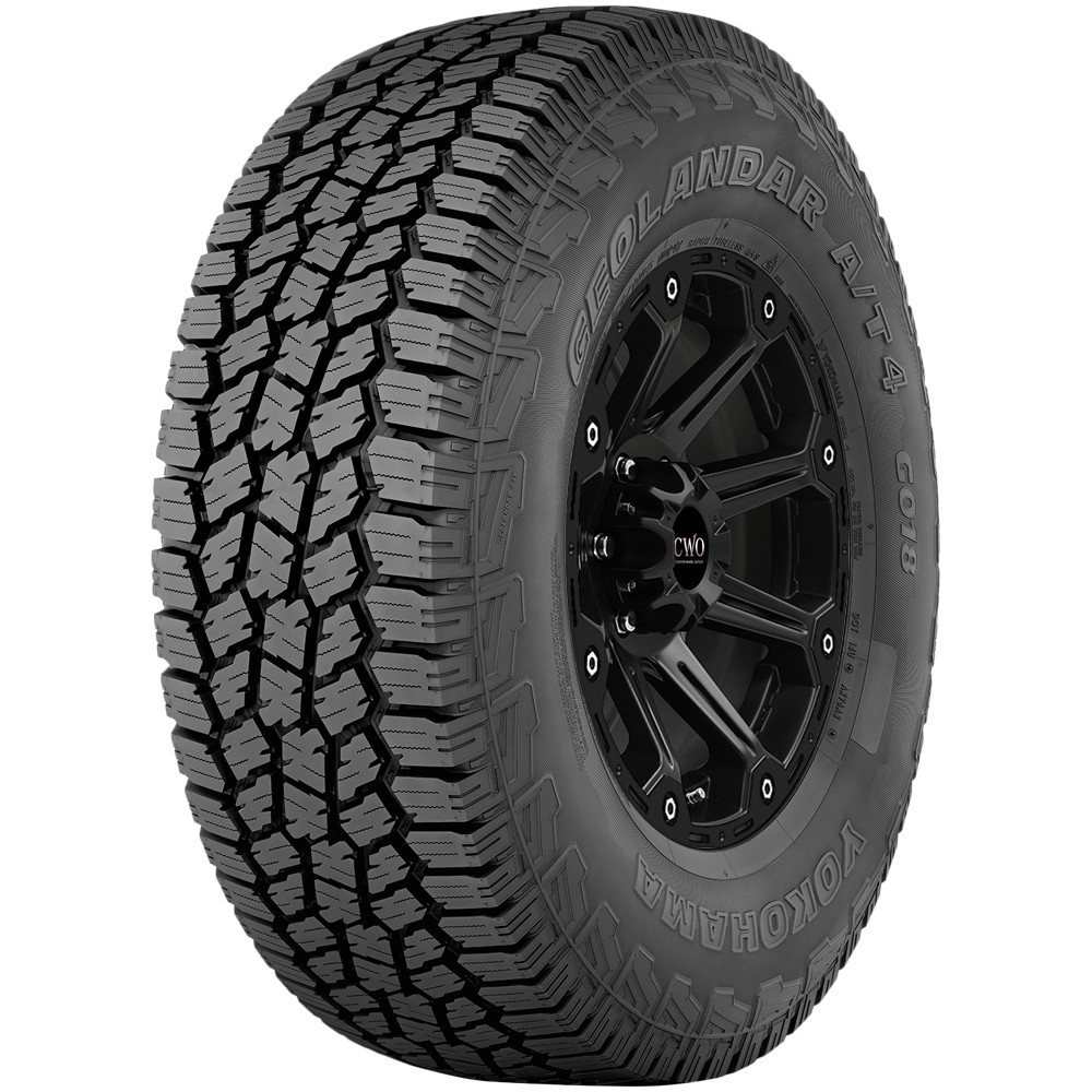 (QTY 4) 255/60R18 Yokohama Geolandar A/T4 112H XL Black Wall Tires