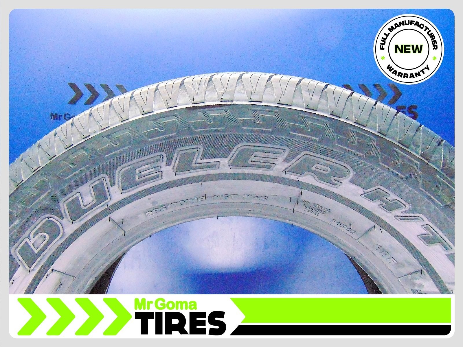 2 BRAND NEW 265/70R18 BRIDGESTONE DUELER H/T 685 TIRES 116T 2657018