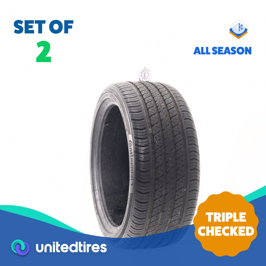 Set of (2) Used 235/40R18 Continental ProContact RX ContiSeal 91V – 7/32