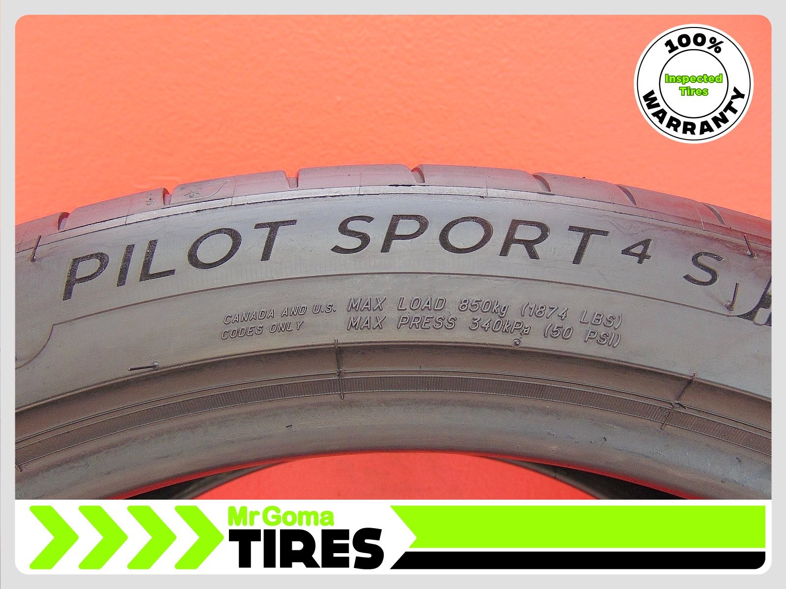1 MICHELIN PILOT SPORT 4S XL 255/40ZR21 USED TIRE 7.3/32 TREAD 102Y 2554021