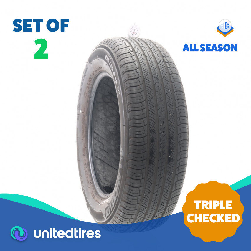 Set of (2) Used 235/65R18 Michelin Latitude Tour HP J LR 110V – 7.5/32