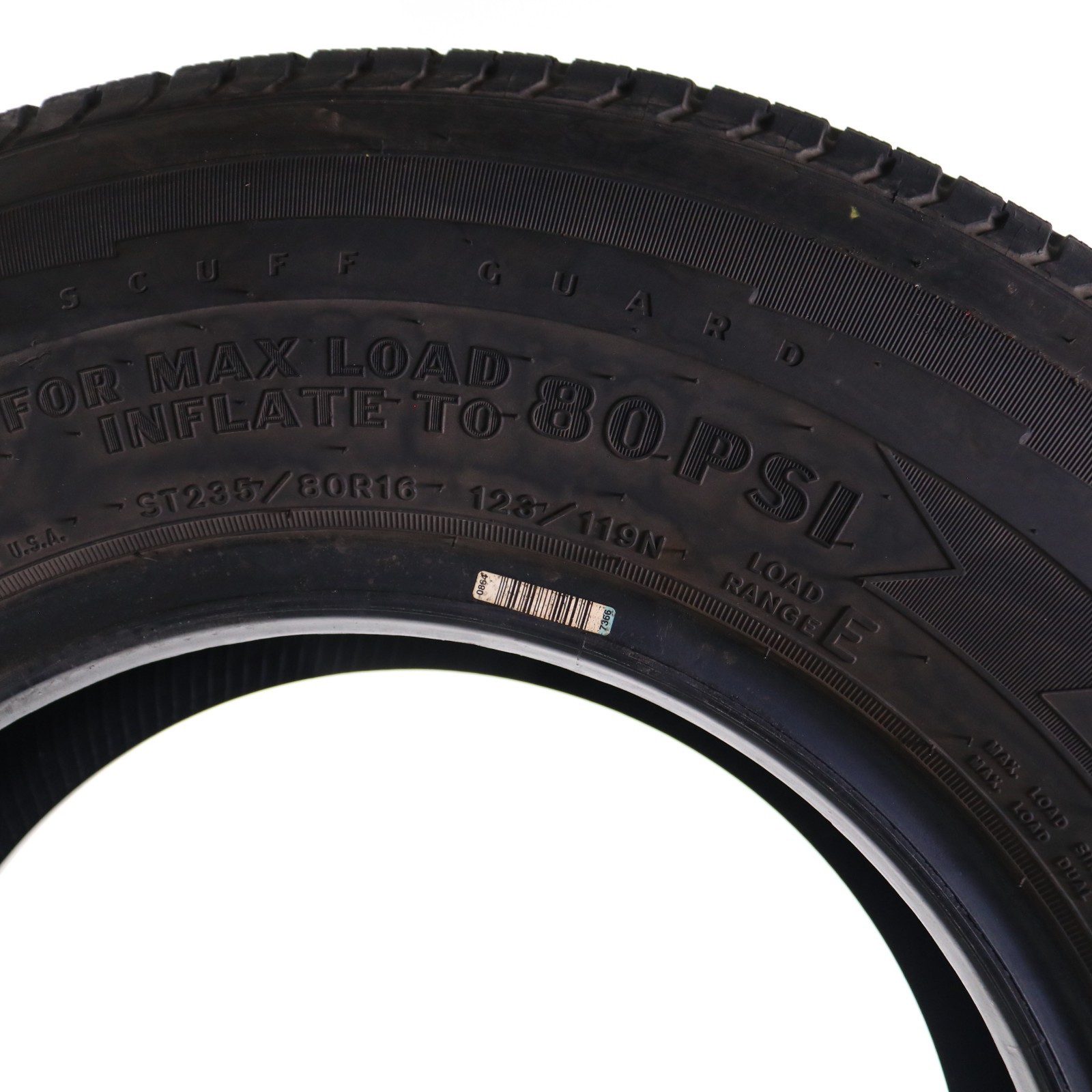 Set of 2 Used ST 235/80R16 Goodyear Endurance – 123/119N – 5.5-6/32