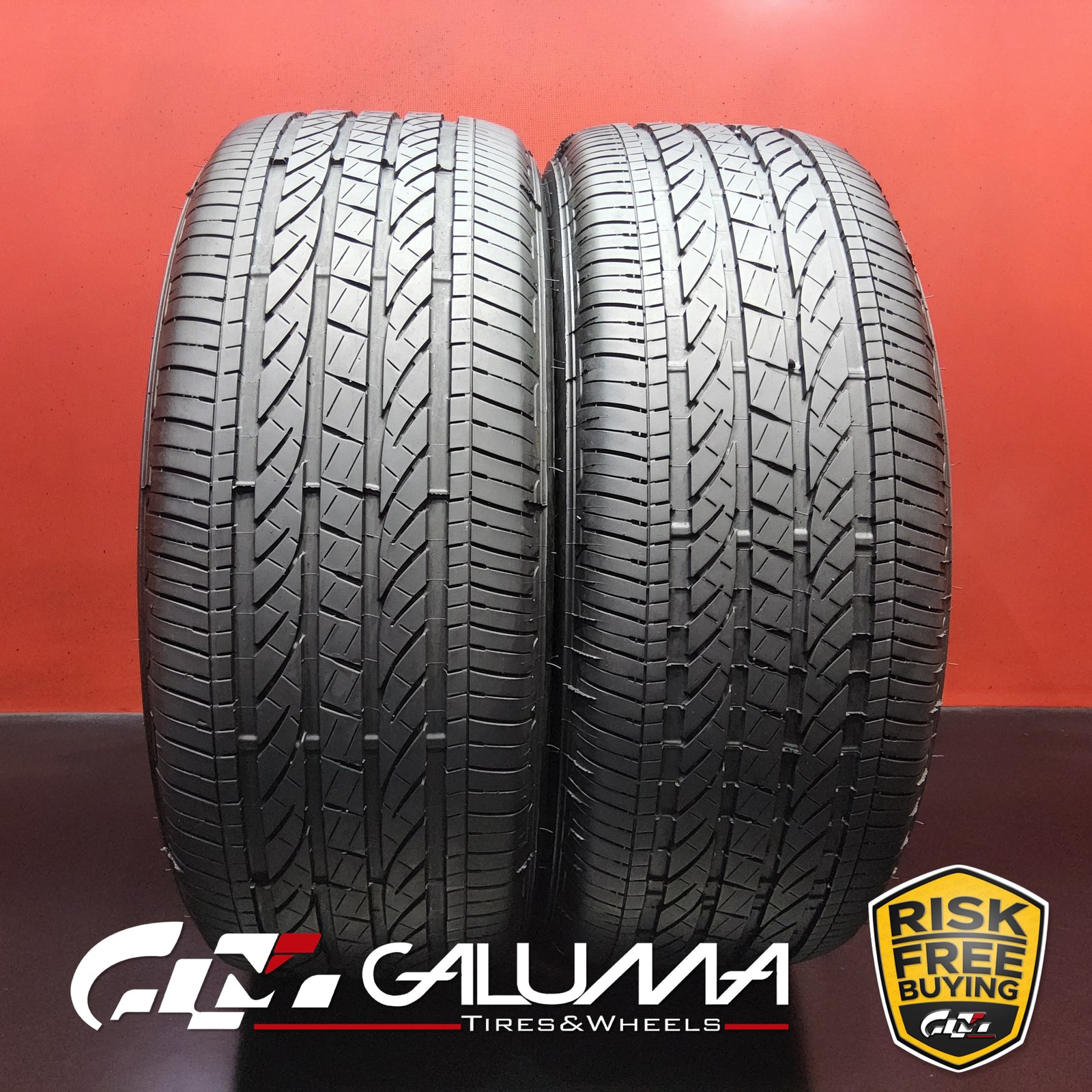 Set of 2 Tires Bridgestone Dueler H/P Sport AS RFT ★ 245/50R19 No Repairs #96199