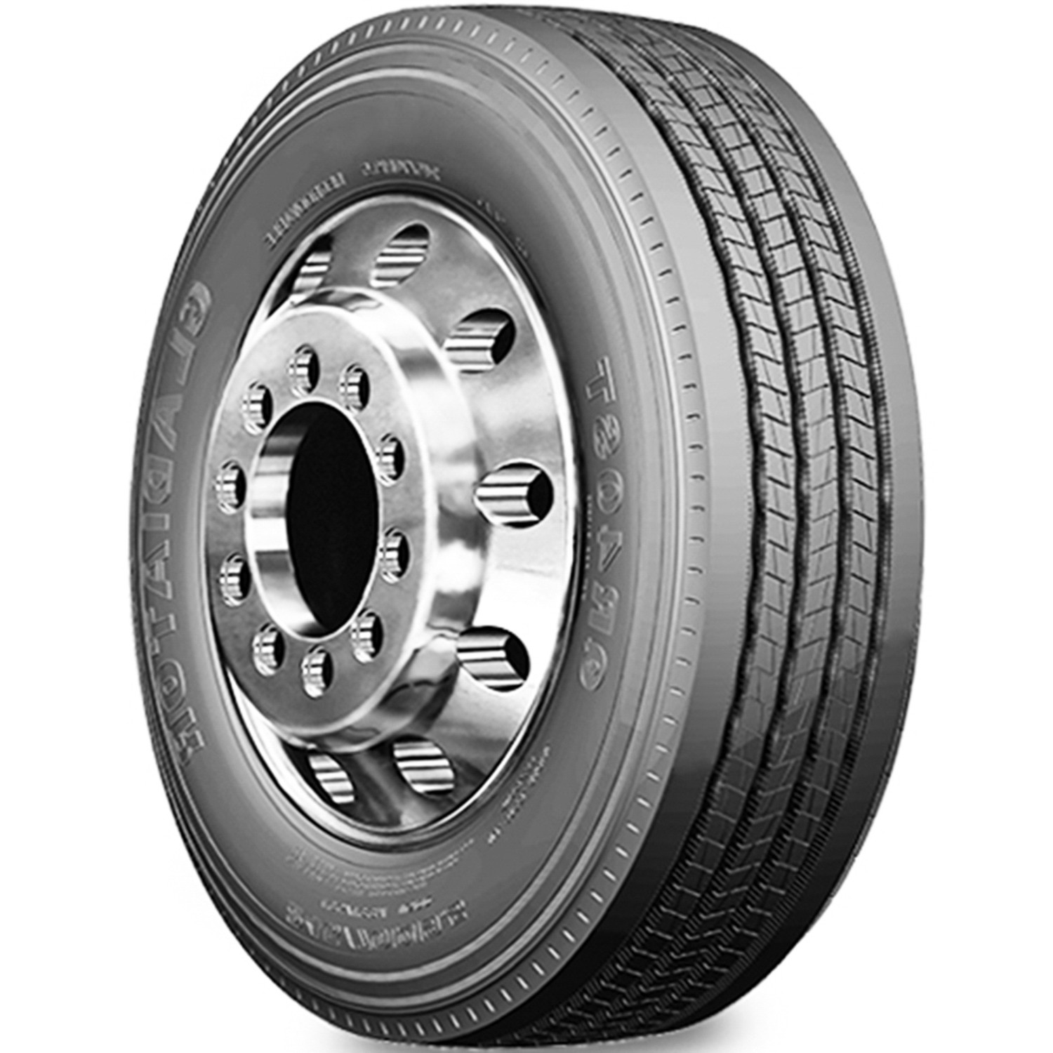 4 Tires 255/70R22.5 Gladiator QR40-ST All Steel Steer Commercial Load H 16 Ply