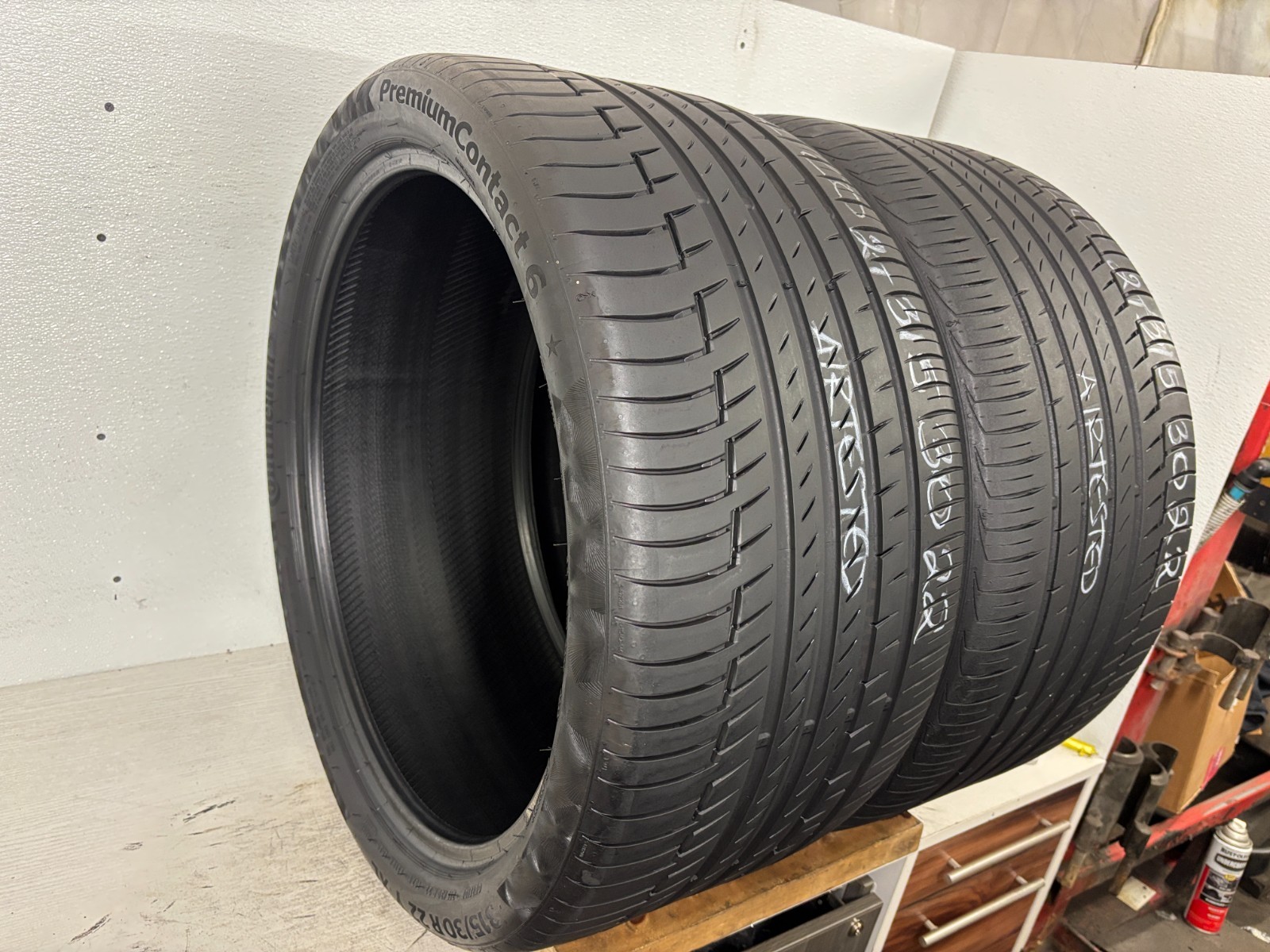NO SHIPPING ONLY LOCAL PICK UP 2 tires 315 30 22 Continental PremiumContact 6