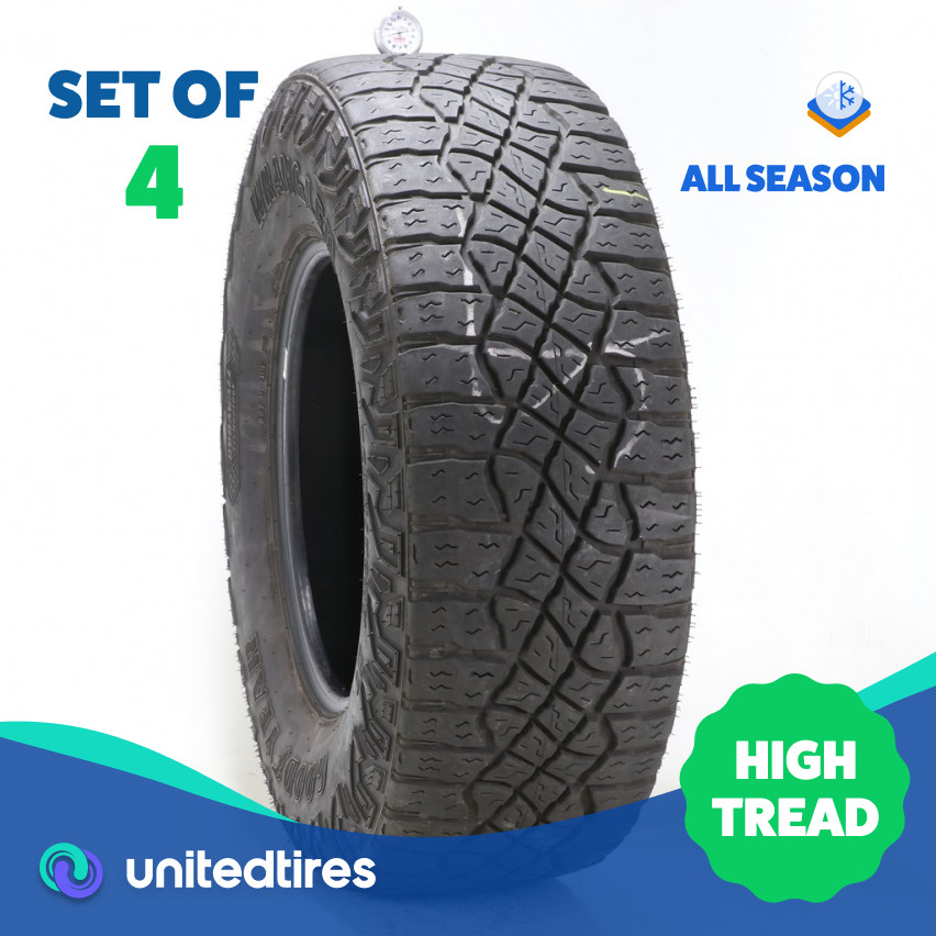 Set of (4) Used LT 305/70R18 Goodyear Wrangler Territory MT 126/123R – 9.5-11/32