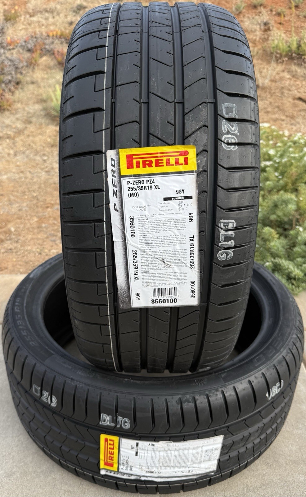 TWO BRAND NEW 255/35R19 96Y Pirelli P Zero PZ4 Sport Tires Like Michelin 4S