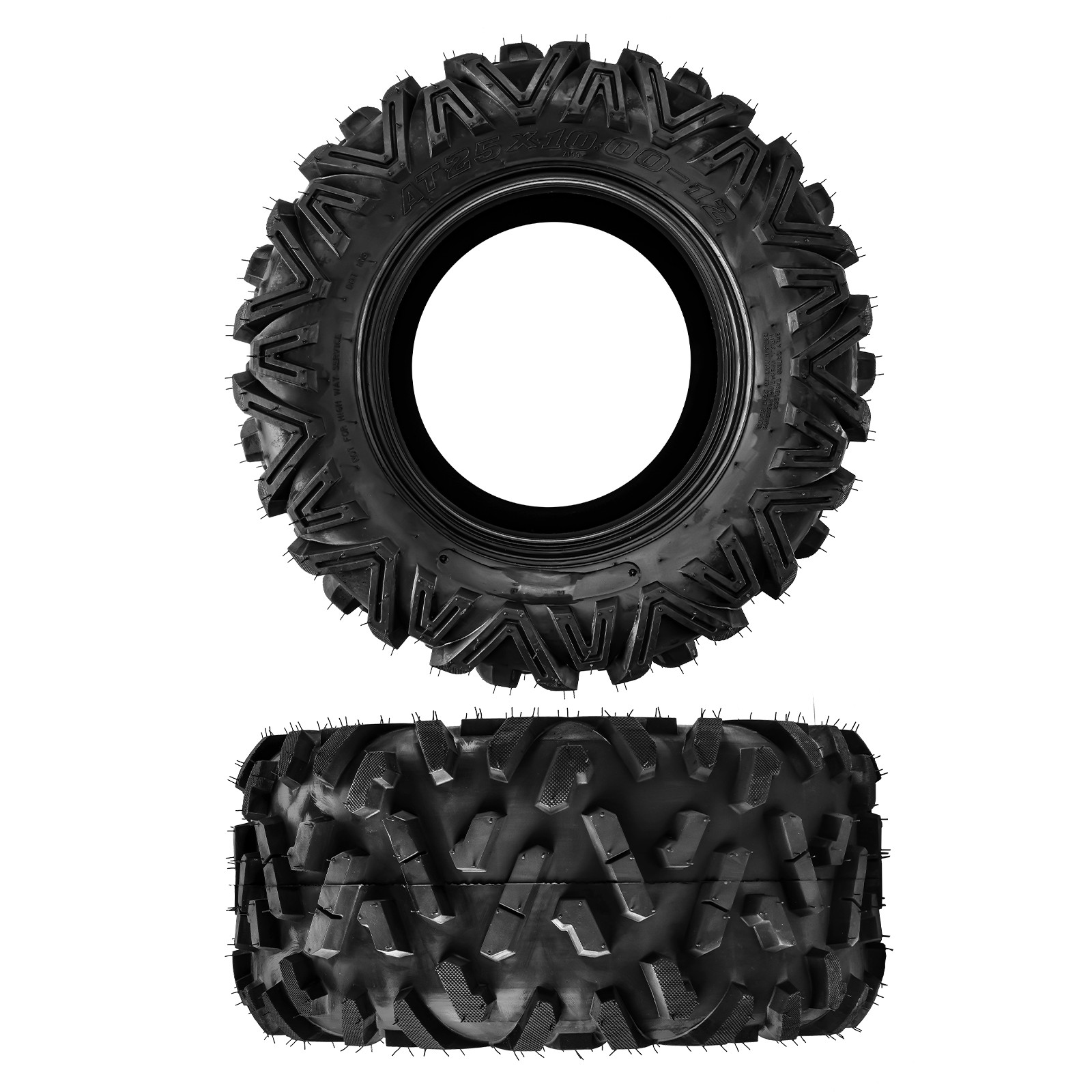 2x 25×10-12 25x10x12 25-10-12 Tires All Terrain 6 Ply Z-199-1 420 Lbs F TL