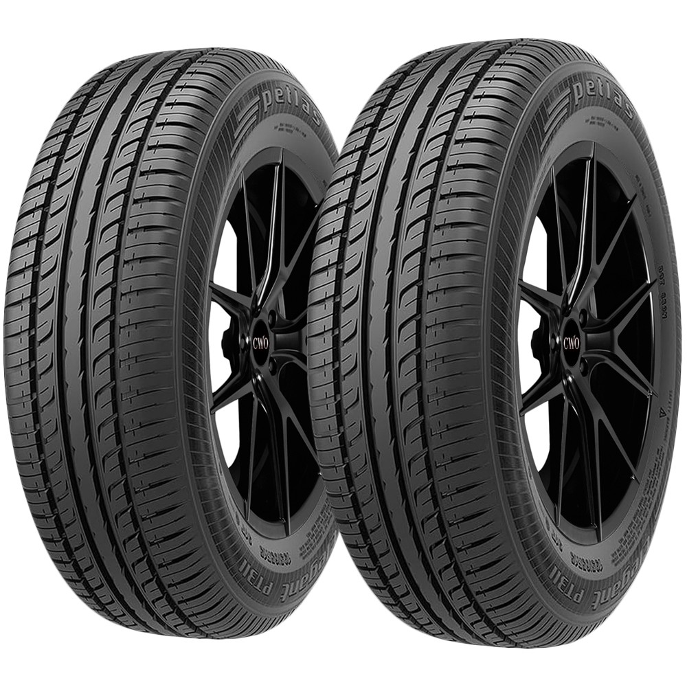 (QTY 2) 155/70R13 Petlas Elegant PT311 75T SL Black Wall Tires