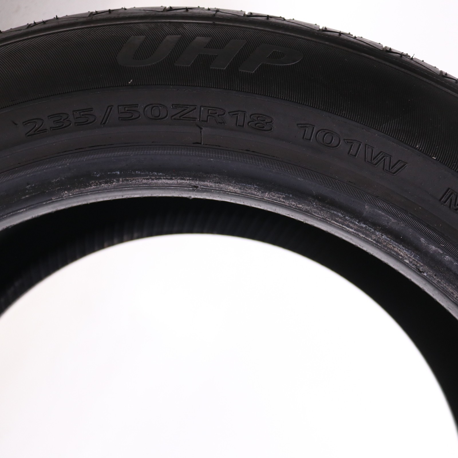 Set of 2 Used 235/50ZR18 Sentury UHP – 101W – 8-9/32 No Repairs