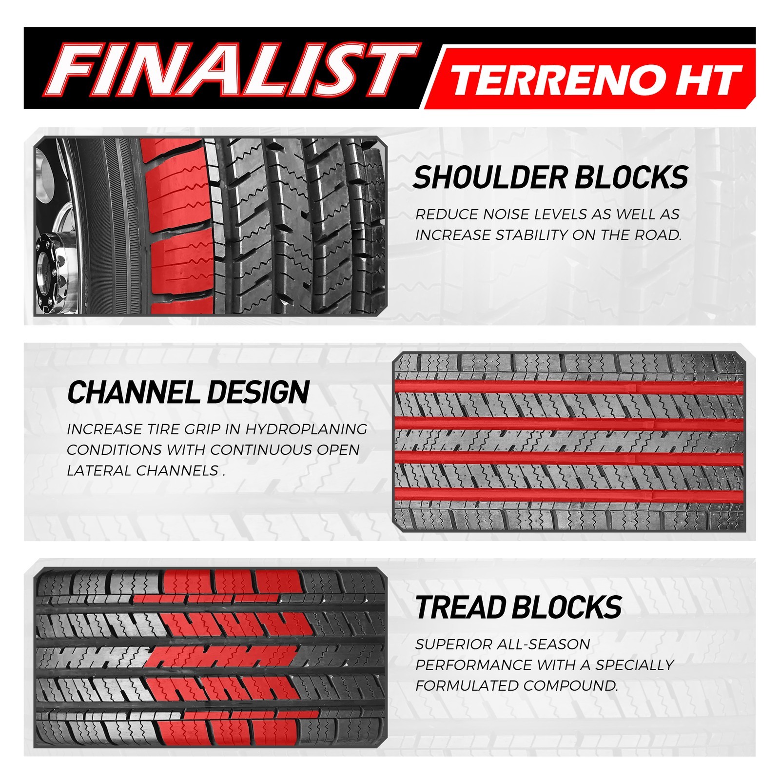 Finalist Terreno H/T LT245/75R17 10Ply 121S Highway Terrain SUV/Light Truck Tire