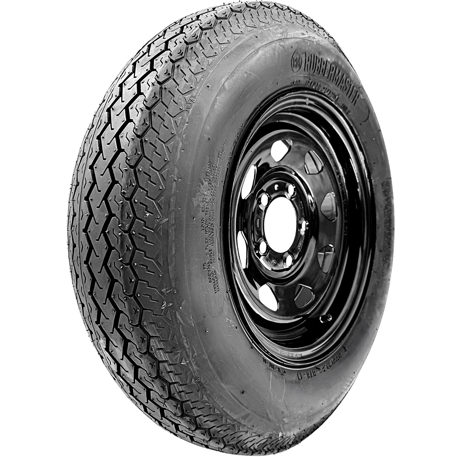Assembly RubberMaster H187 ST 205/75D14 C 6 Ply Trailer 14×6 5×114.3 Spoke