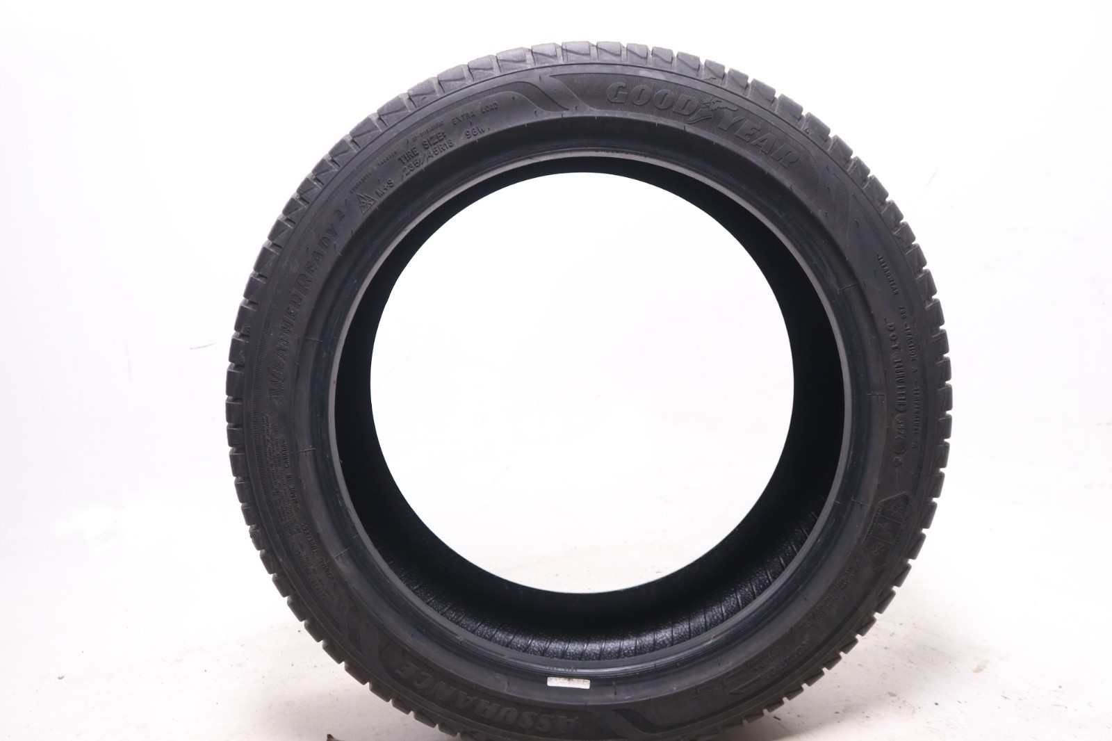 Set of 2 Used 235/45R18 Goodyear Assurance WeatherReady 2 – 98W – 10/32