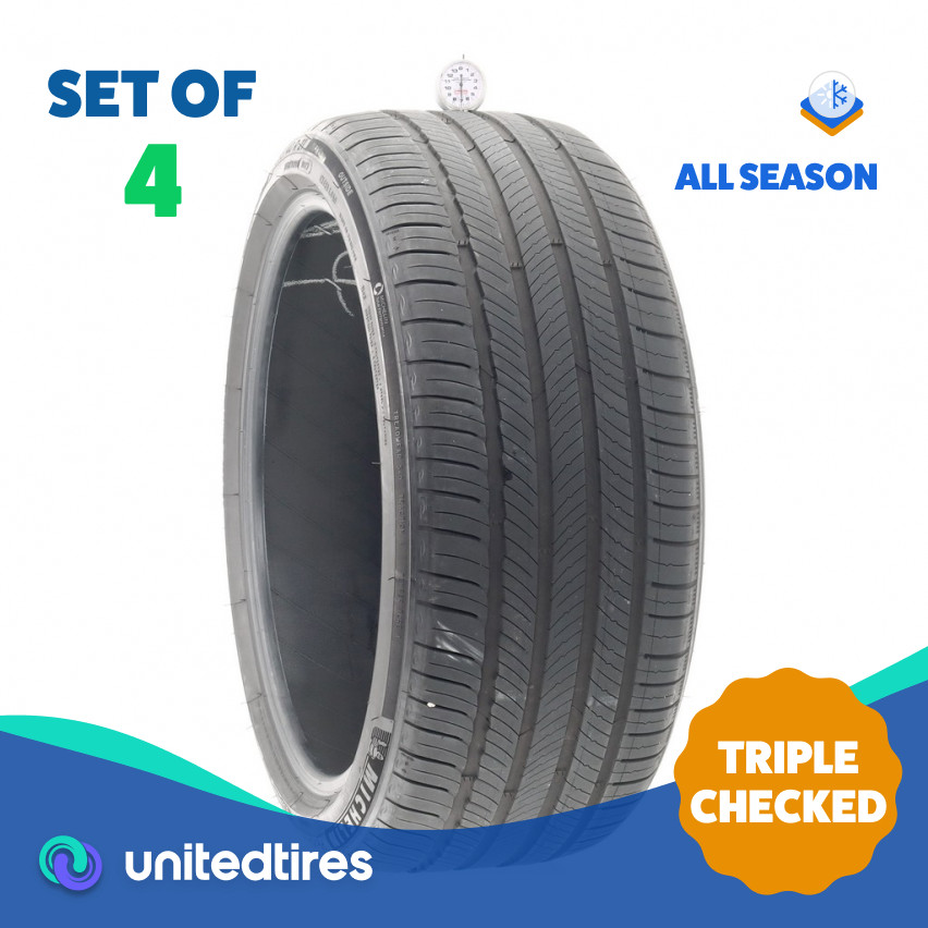 Set of (4) Used 255/40R21 Michelin Primacy Tour A/S GOE 102W – 7-8.5/32 (192B4)