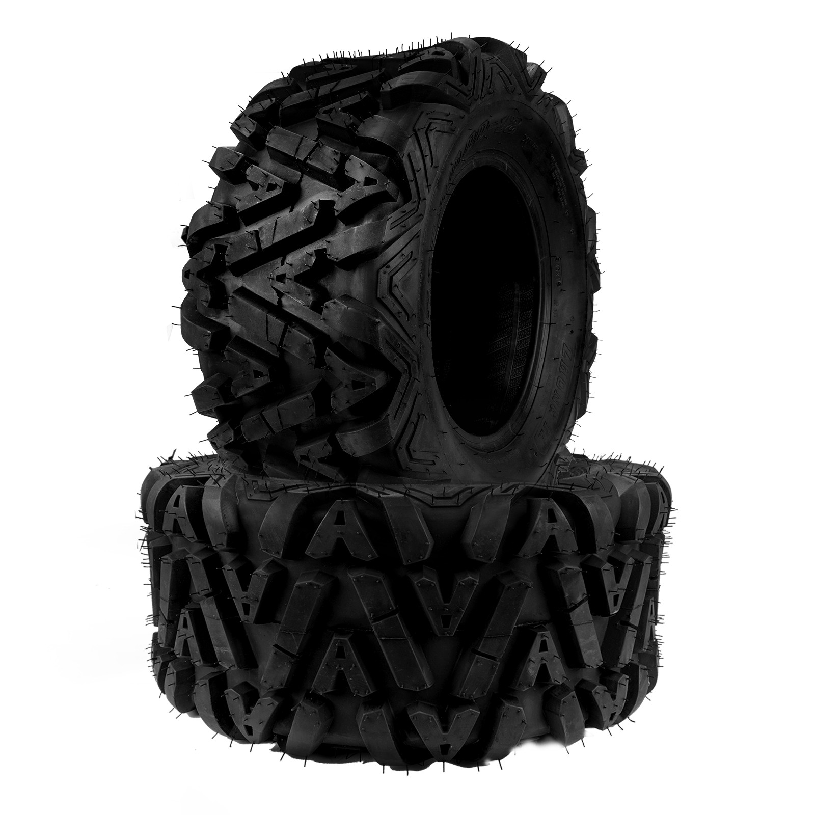 2PCS ATV TIRES 25×10-12 UTV All Terrain Tires 25 10 12 25x10x12 6 Ply